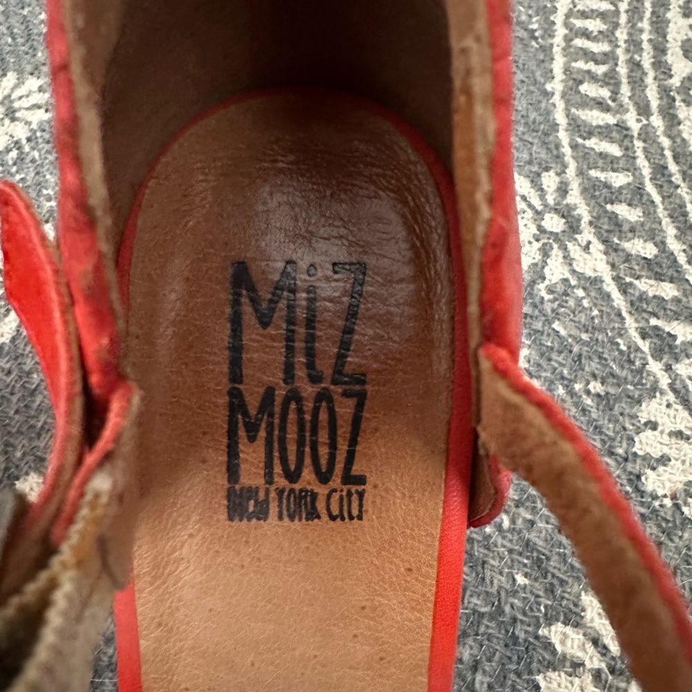 Miz Mooz Vibrant Red Wedge Shoes - Picture 3 of 6